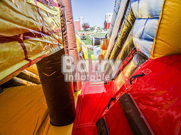বাণিজ্যিক কিংডম জলদস্যু স্লাইড Inflatable বাউন্ডার সঙ্গে বাধা কোর্স উড়ে