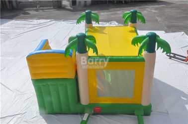 বড় পাম গাছ জঙ্গল Inflatable কম্বো, বাচ্চাদের Bounce হাউস
