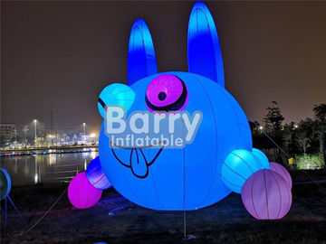 বিজ্ঞাপন জন্য বহিরঙ্গন ক্রিসমাস Lovely Inflatable খরগোশ আলোর বেলুন