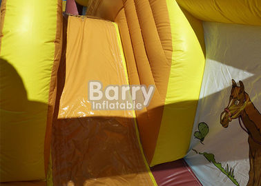 কিডস ক্লিয়ারেন্স ওয়েস্টার্ন থিম হাউস স্লাইড সঙ্গে Inflatable Toddler খেলার মাঠ