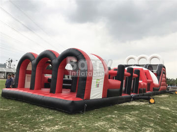 লাল গ্রেট বাণিজ্যিক বাধা কোর্স Bounce হাউস, Inflatable রাশ চরম বাধা
