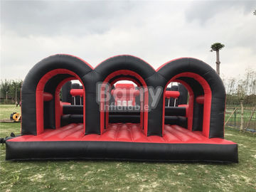 লাল গ্রেট বাণিজ্যিক বাধা কোর্স Bounce হাউস, Inflatable রাশ চরম বাধা